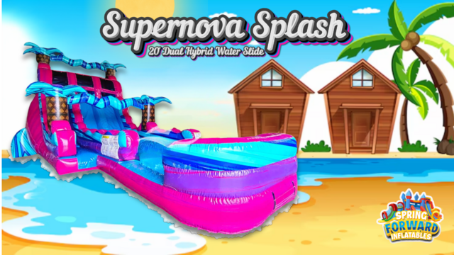 20ft Supernova Dual Lane Hybrid — inflatable rental delivered in Leesburg, GA