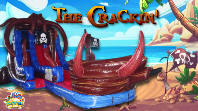 20FT The Crackin' Dual Lane Hybrid — inflatable rental delivered in Leesburg, GA