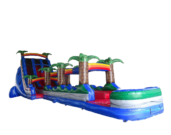 22FT Dual Lane Baja Water Slide with Slip n' Slide