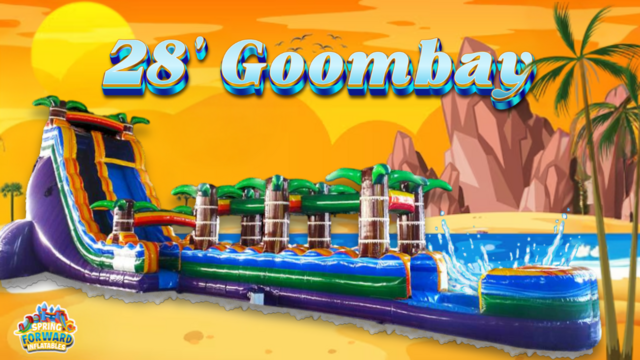 28FT Goombay Single Lane Water Slide 70' Long