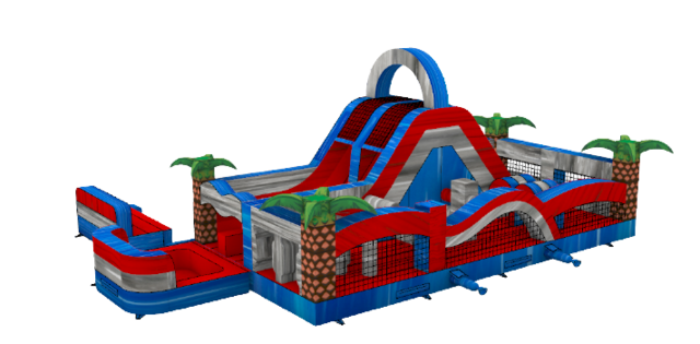 Baja Double Slide Obstacle Course Wet or Dry